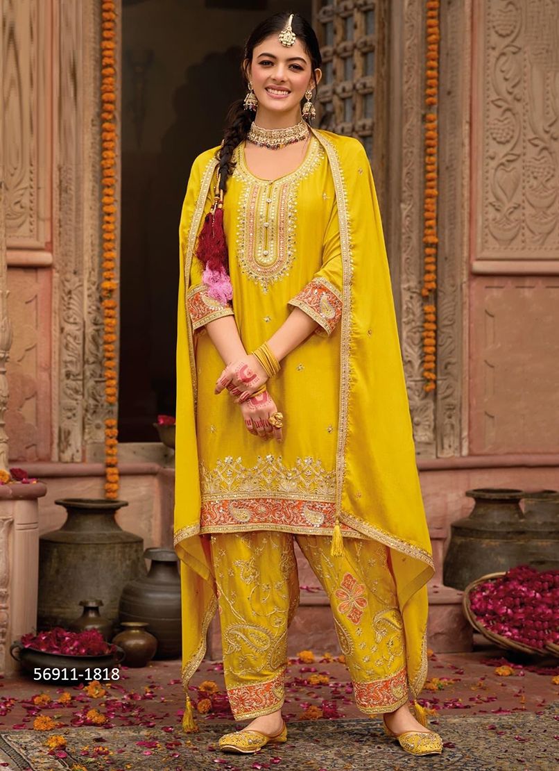 KASHISH - Catalog # 56911 (Set of 3 READYMADE SUITS) by Brand EBA LIFESTYLE