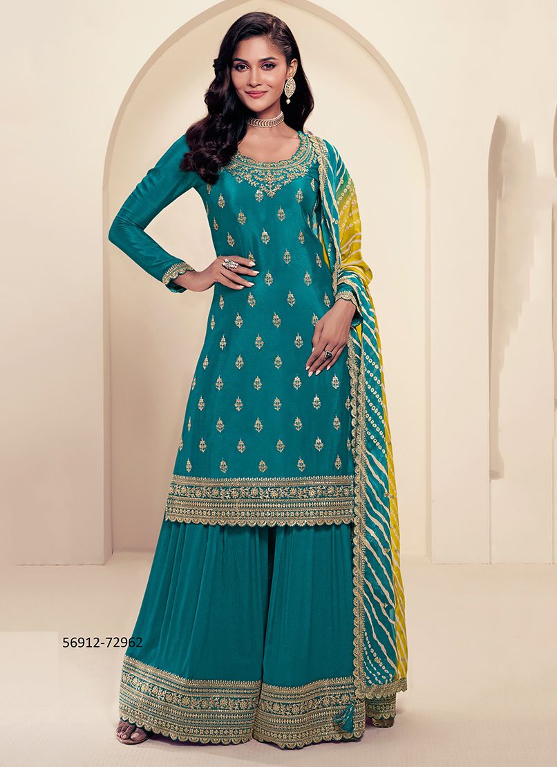 RANGPLUS - Catalog # 56912 (Set of 5 SEMI-STITCHED SUITS) by Brand VINAY FASHION LLP