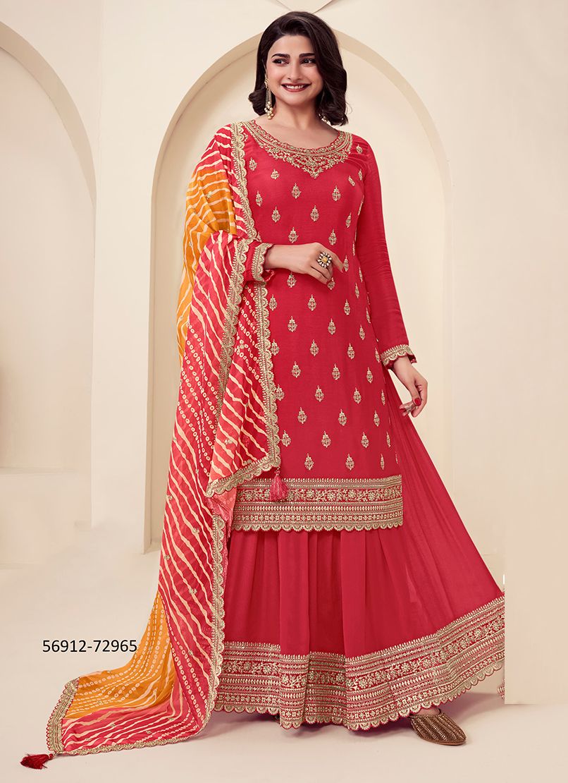 RANGPLUS - Catalog # 56912 (Set of 5 SEMI-STITCHED SUITS) by Brand VINAY FASHION LLP