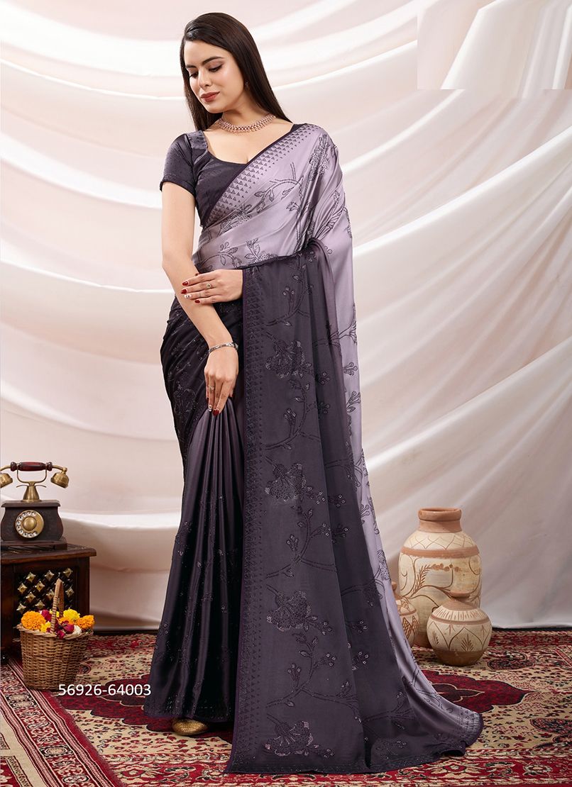 GLOSSETTE - Catalog # 56926 (Set of 3 SAREES) by Brand S-ETHNIC LIFESTYLE