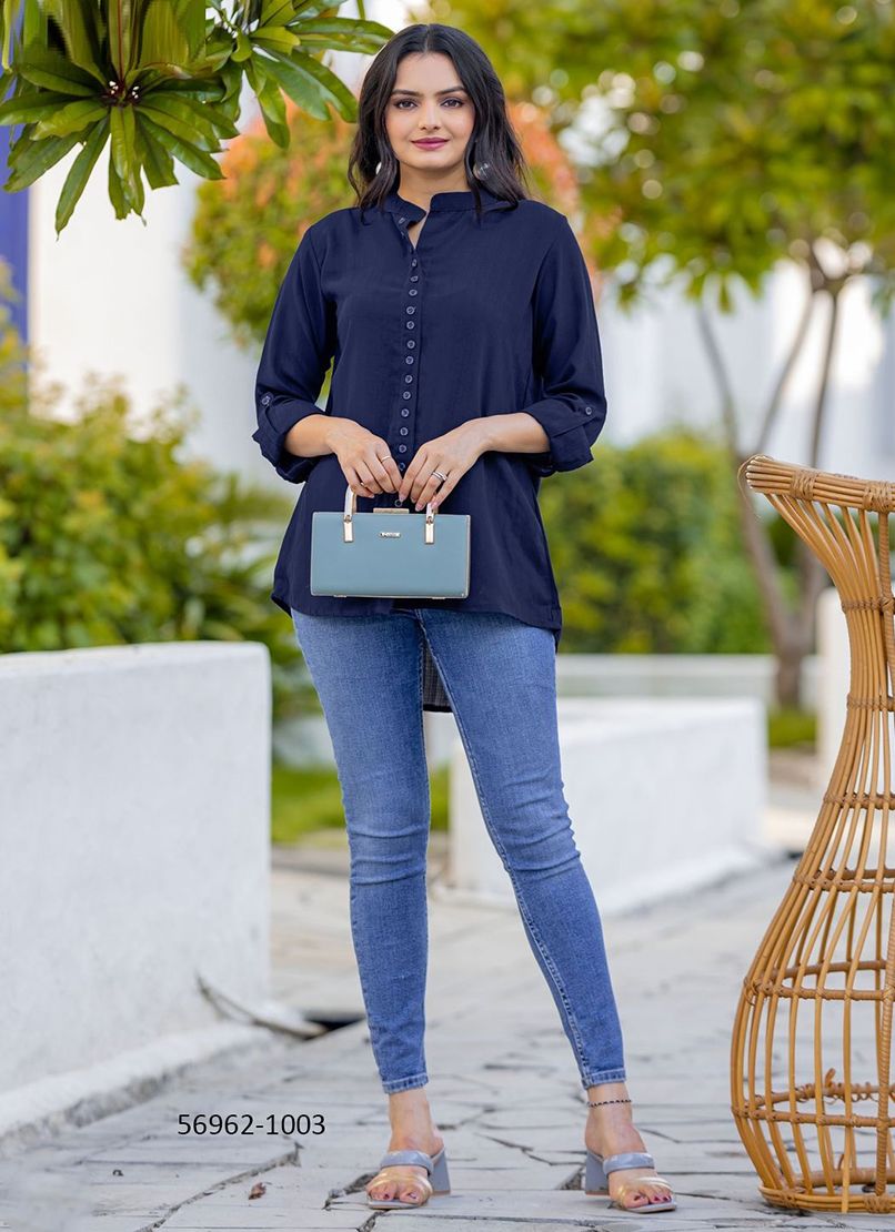 CADBURY - Catalog # 56962 (Set of 6 Readymade Women's Kurtis / Tops) by Brand MITTOO CADBURY - Catalog # 56962 (Set of 6 Readymade Women's Kurtis / Tops) by Brand MITTOO
