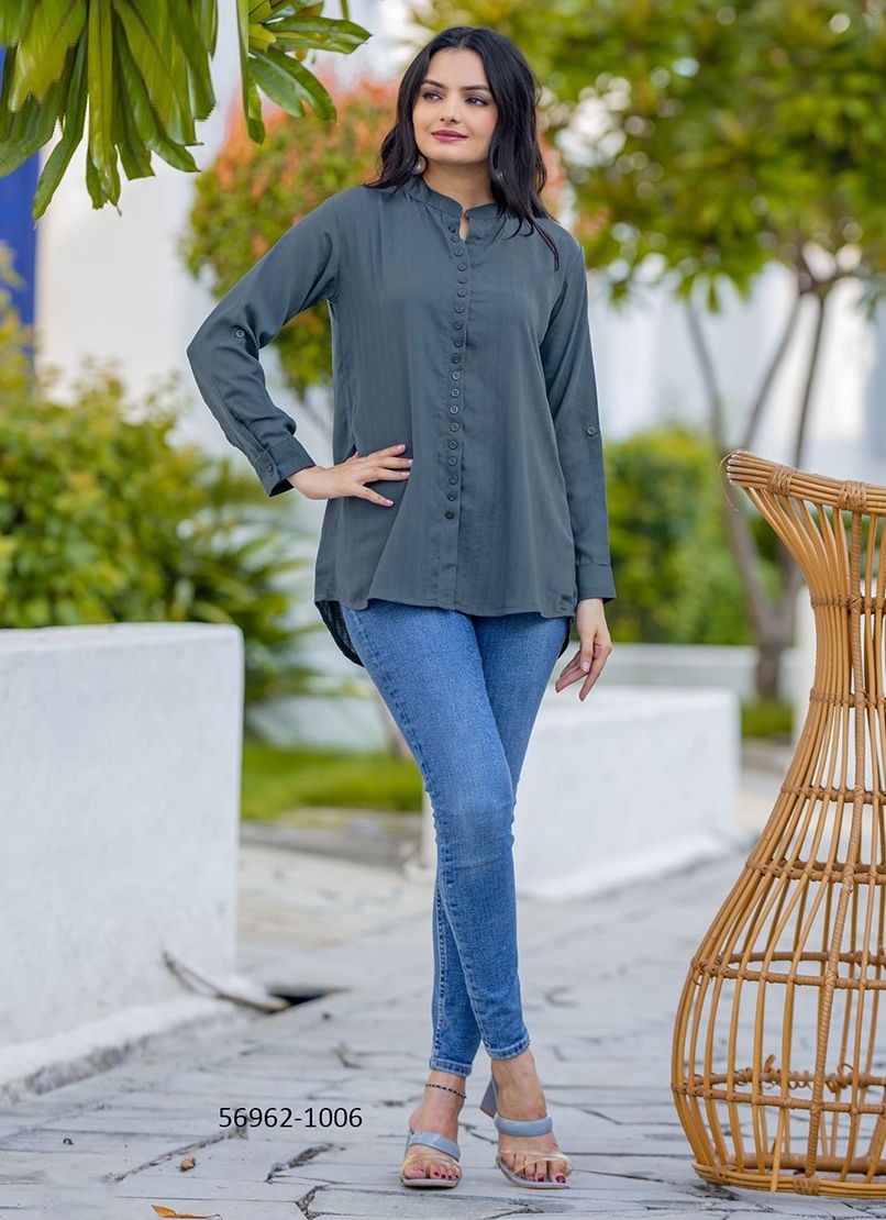 CADBURY - Catalog # 56962 (Set of 6 Readymade Women's Kurtis / Tops) by Brand MITTOO CADBURY - Catalog # 56962 (Set of 6 Readymade Women's Kurtis / Tops) by Brand MITTOO