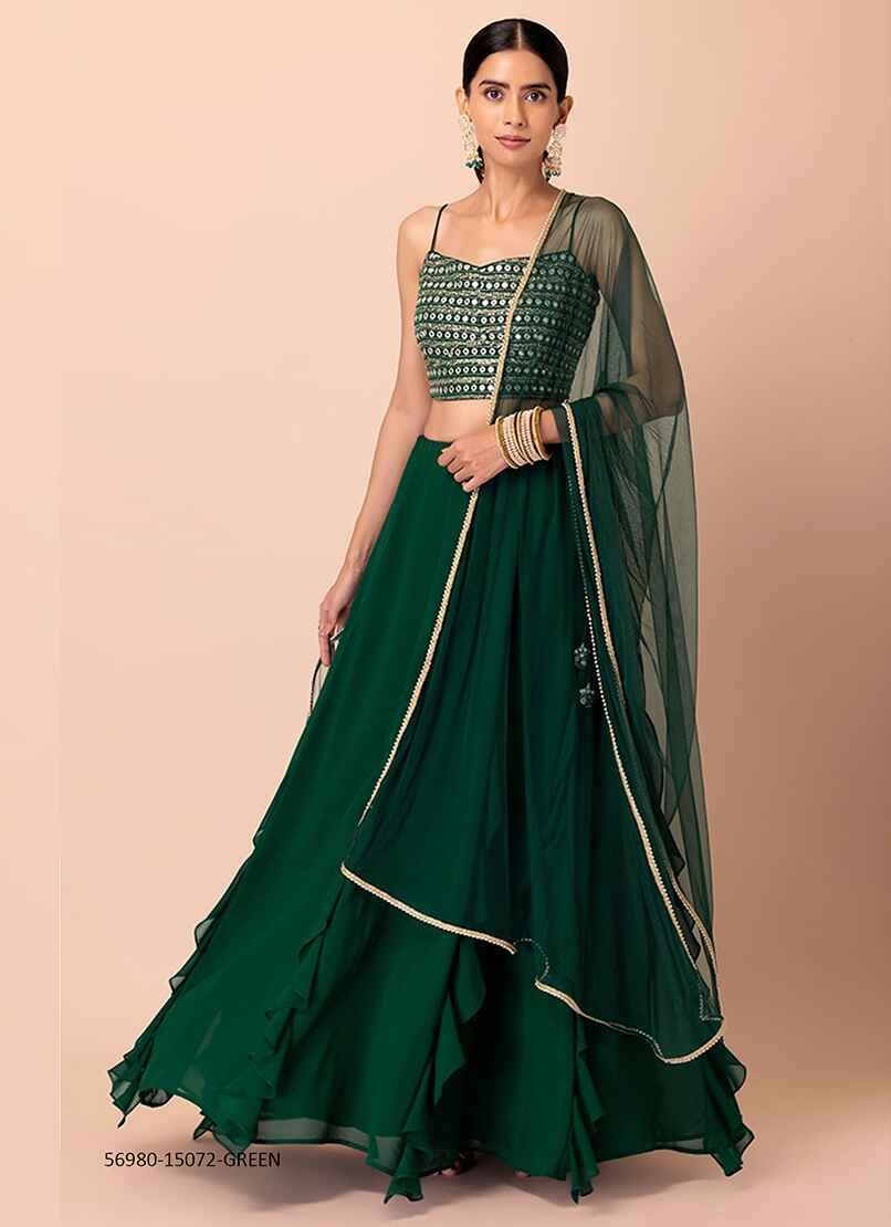 VOLUME 26 - Catalog # 56980 (Set of 5 Semi-Stitched Lehengas) by Brand STROLLAY ®