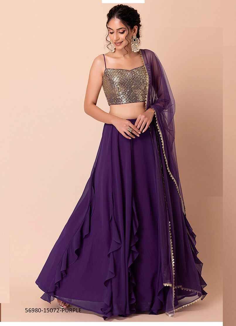 VOLUME 26 - Catalog # 56980 (Set of 5 Semi-Stitched Lehengas) by Brand STROLLAY ®