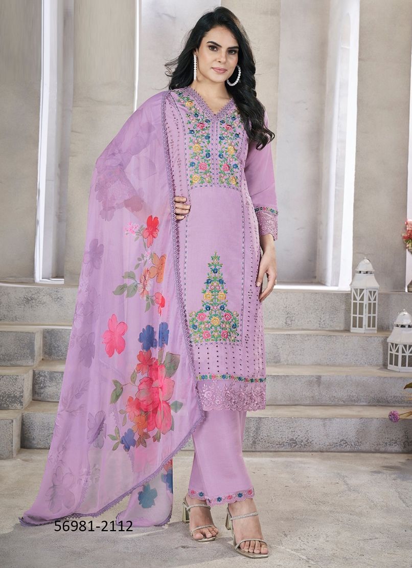 ZOHRA - Catalog # 56981 (Set of 6 Readymade Salwar Suits) by Brand GULZAR COUTURE