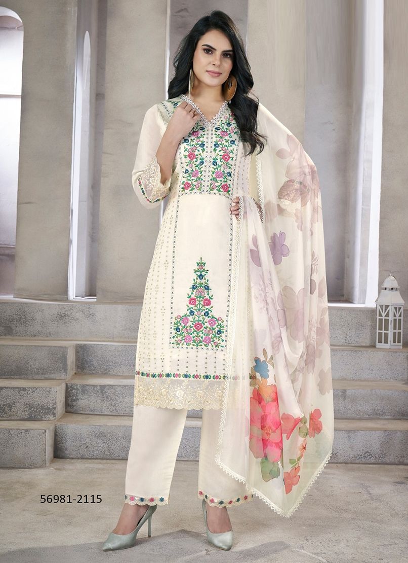 ZOHRA - Catalog # 56981 (Set of 6 Readymade Salwar Suits) by Brand GULZAR COUTURE