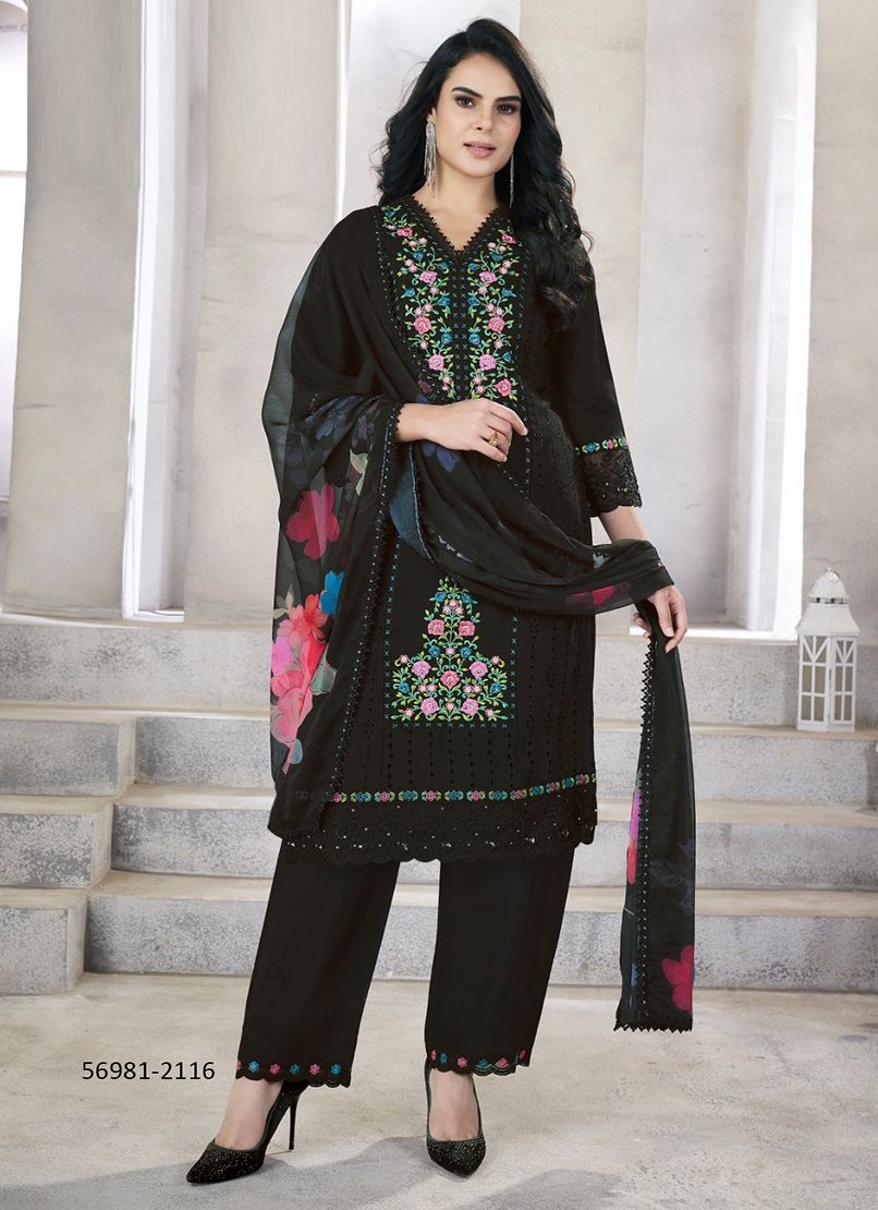 ZOHRA - Catalog # 56981 (Set of 6 Readymade Salwar Suits) by Brand GULZAR COUTURE