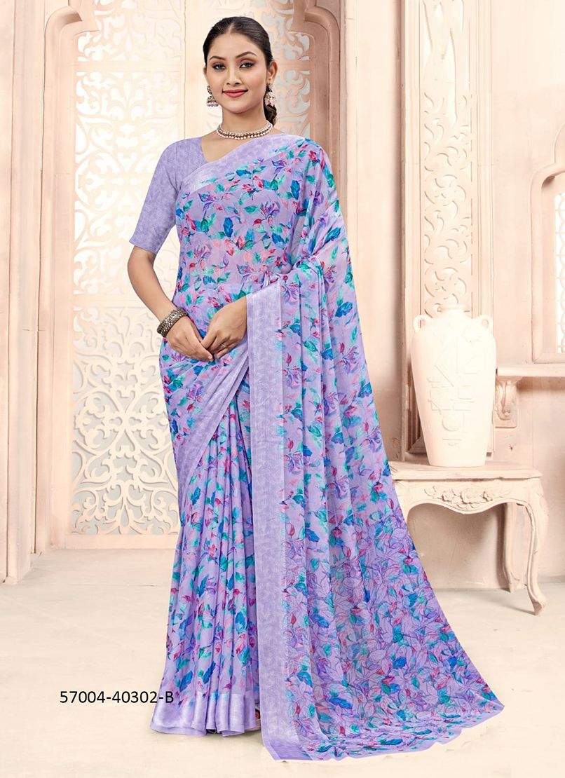 CHERRY 44 - Catalog # 57004 (Set of 6 Sarees) by Brand RUCHI SAREES