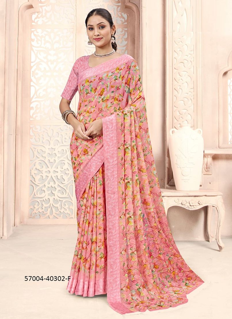 CHERRY 44 - Catalog # 57004 (Set of 6 Sarees) by Brand RUCHI SAREES