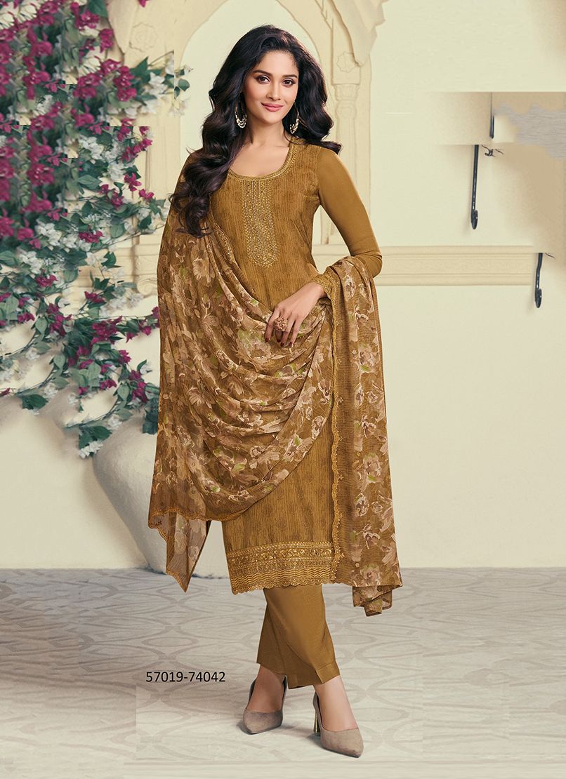ROYAL CREPE 47 - Catalog # 57019 (Set of 8 Semi-Stitched / Un-Stitched Suits) by Brand VINAY FASHION LLP ROYAL CREPE 47 - Catalog # 57019 (Set of 8 Semi-Stitched / Un-Stitched Suits) by Brand VINAY FASHION LLP