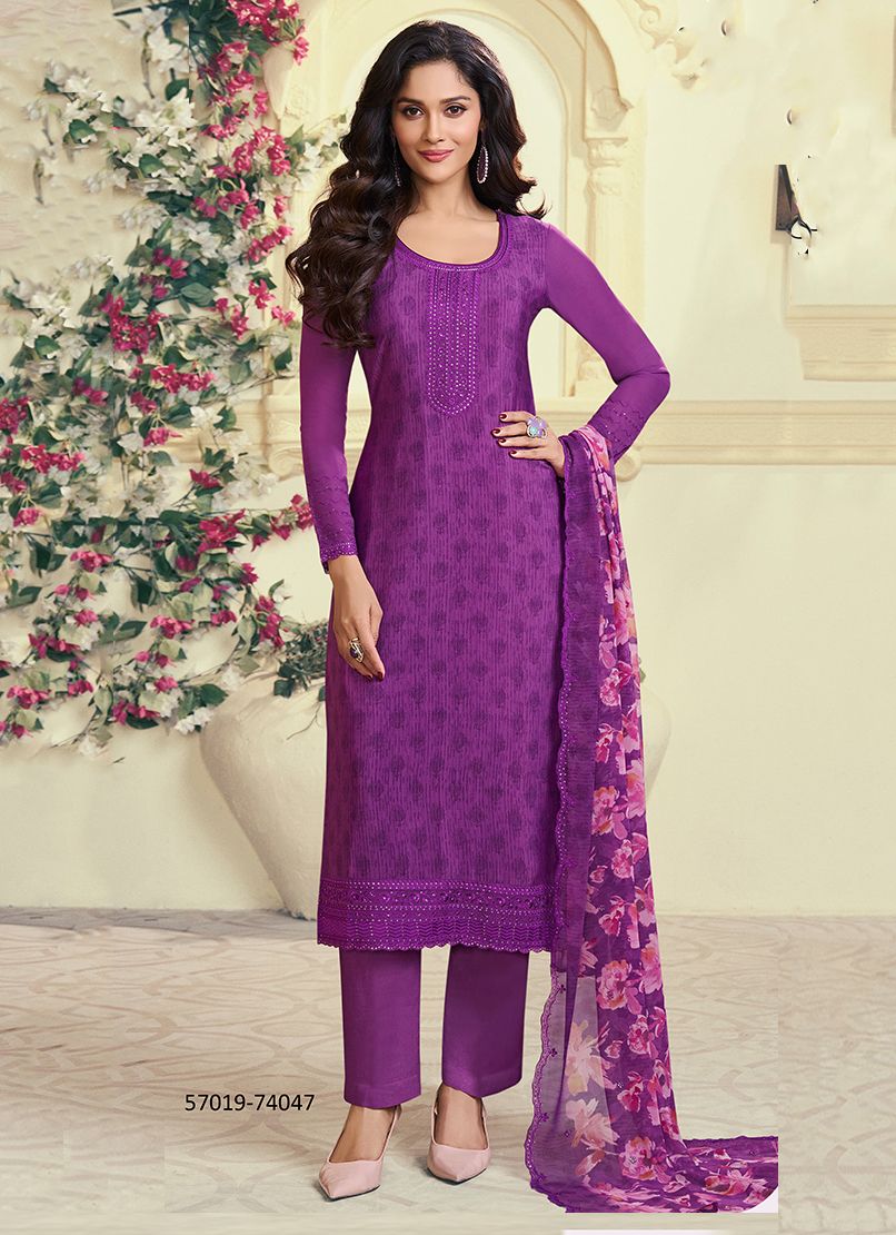 ROYAL CREPE 47 - Catalog # 57019 (Set of 8 Semi-Stitched / Un-Stitched Suits) by Brand VINAY FASHION LLP ROYAL CREPE 47 - Catalog # 57019 (Set of 8 Semi-Stitched / Un-Stitched Suits) by Brand VINAY FASHION LLP