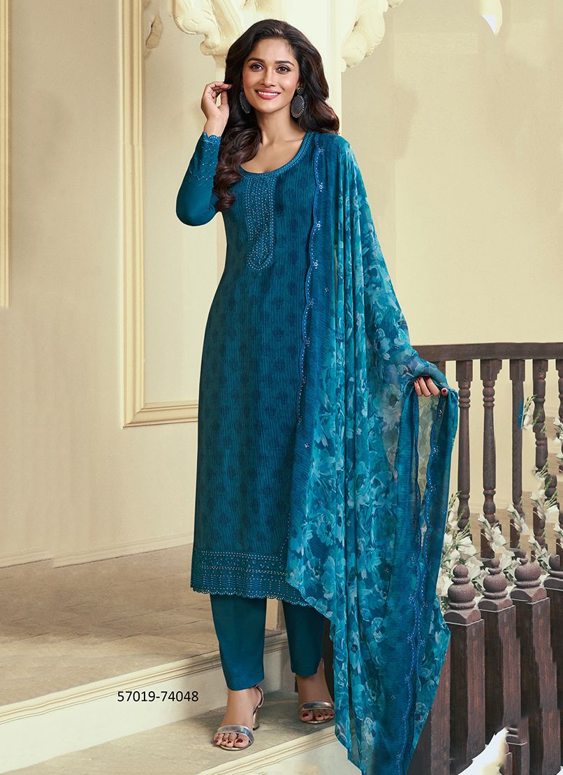 ROYAL CREPE 47 - Catalog # 57019 (Set of 8 Semi-Stitched / Un-Stitched Suits) by Brand VINAY FASHION LLP ROYAL CREPE 47 - Catalog # 57019 (Set of 8 Semi-Stitched / Un-Stitched Suits) by Brand VINAY FASHION LLP