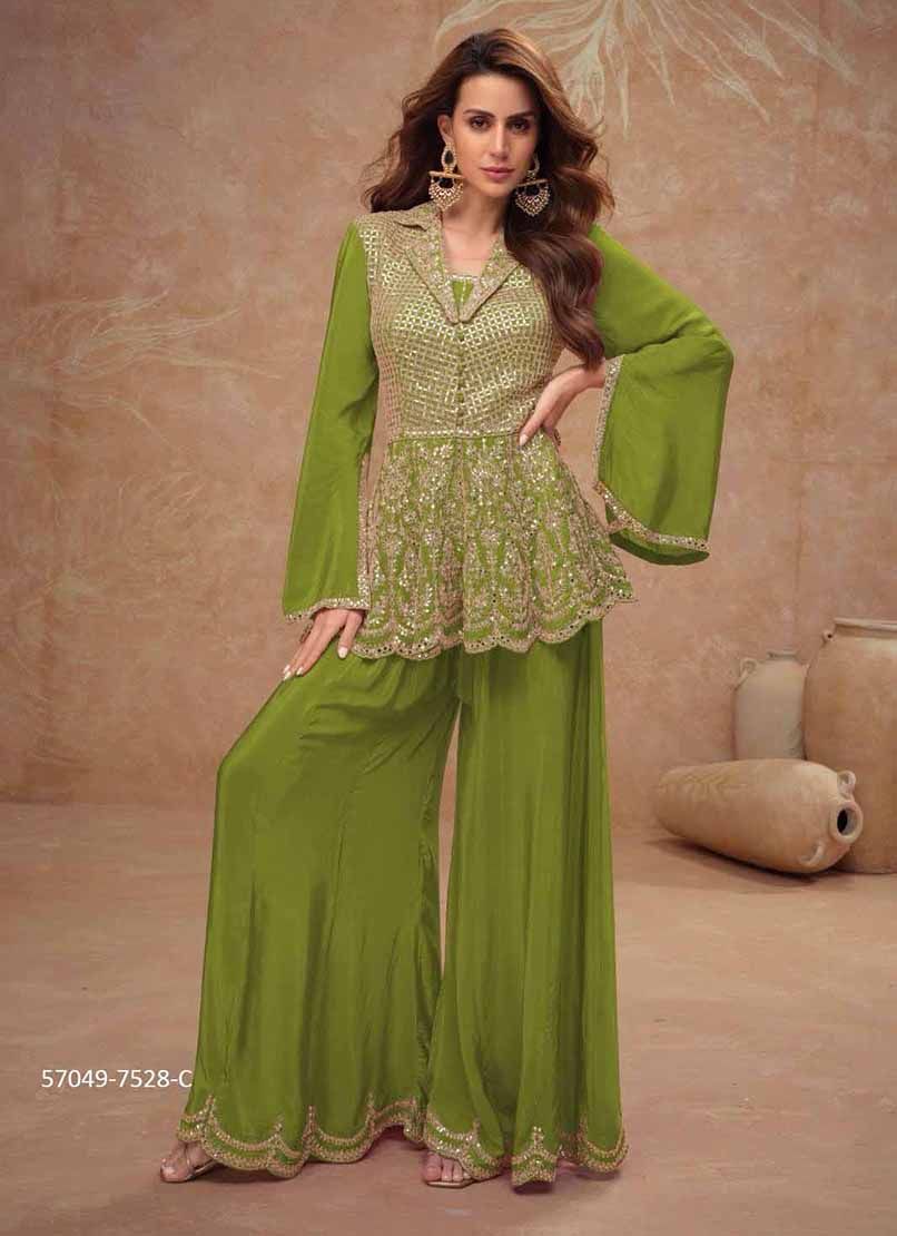 DILKASH - Catalog # 57048 (Set of 5 Indo-Western Outfits) by Brand GULKAYRA DESIGNER