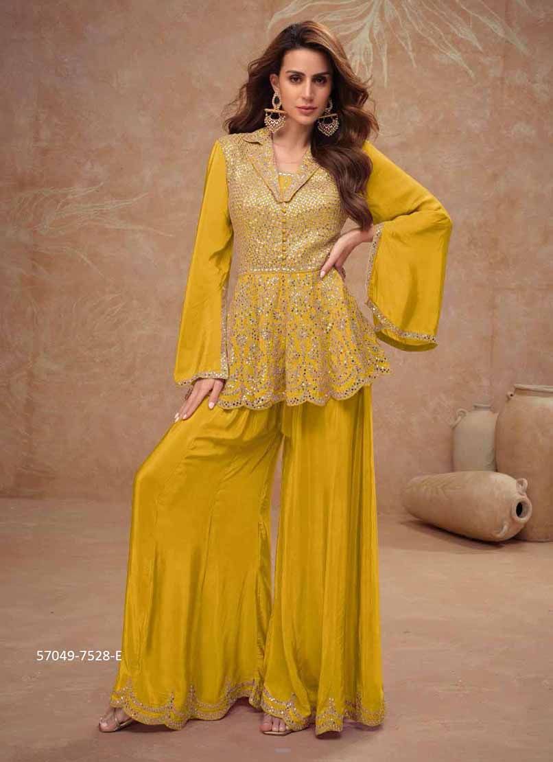 DILKASH - Catalog # 57048 (Set of 5 Indo-Western Outfits) by Brand GULKAYRA DESIGNER