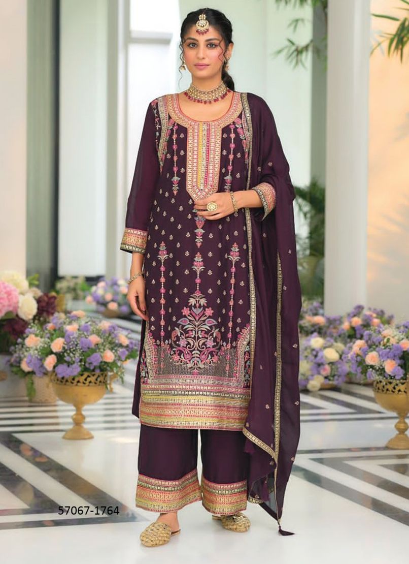 RUBY 2 COLORS - Catalog # 57067 (Set of 3 Readymade Salwar Suits) by Brand ZAVERI WOMAN RUBY 2 COLORS - Catalog # 57067 (Set of 3 Readymade Salwar Suits) by Brand ZAVERI WOMAN