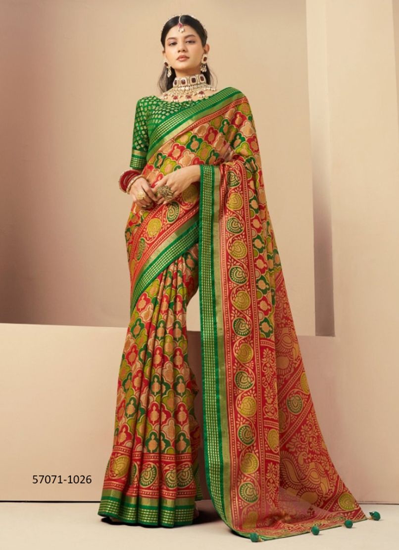 ROHINI - Catalog # 57071 (Set of 4 Sarees) by Brand KRESHVA