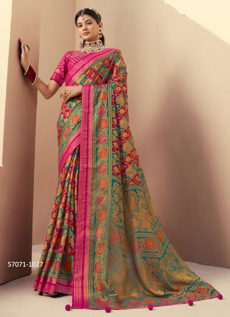 ROHINI - Catalog # 57071 (Set of 4 Sarees) by Brand KRESHVA
