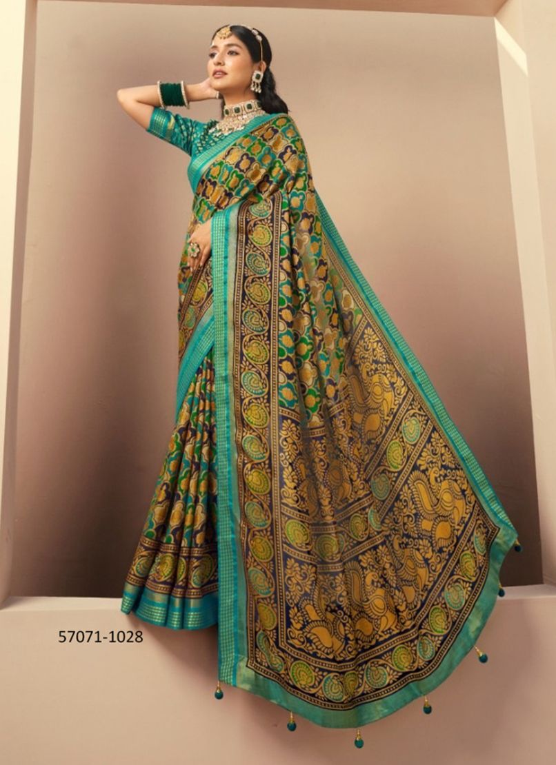 ROHINI - Catalog # 57071 (Set of 4 Sarees) by Brand KRESHVA