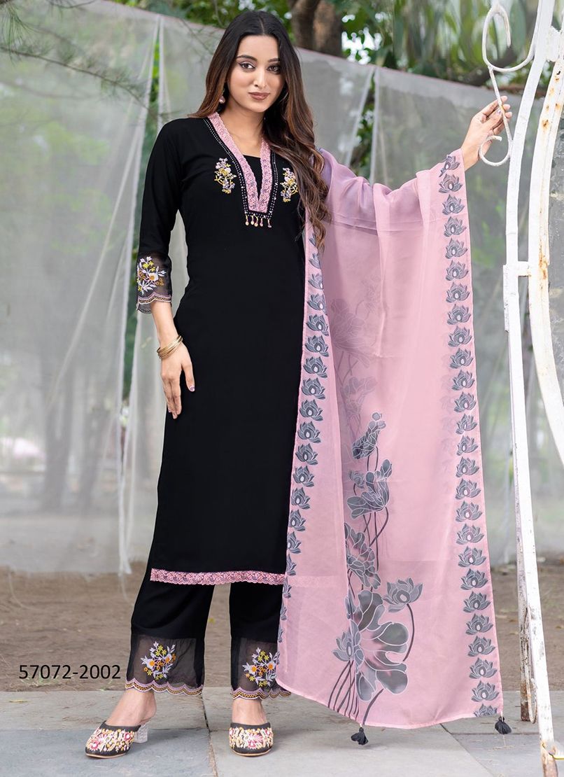 SUHANA - Catalog # 57072 (Set of 6 Readymade Salwar Suits) by Brand WOOGLEE FASHIONS