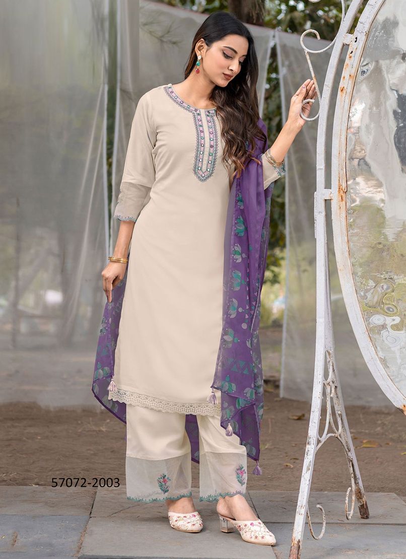 SUHANA - Catalog # 57072 (Set of 6 Readymade Salwar Suits) by Brand WOOGLEE FASHIONS