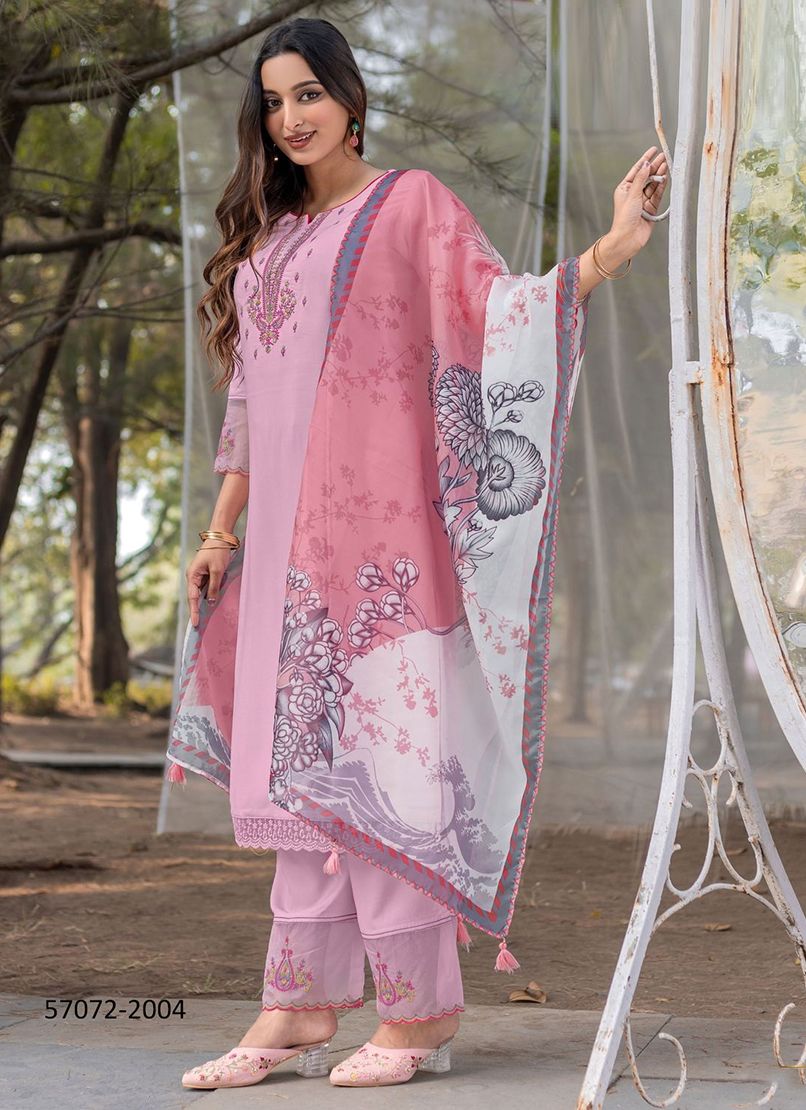 SUHANA - Catalog # 57072 (Set of 6 Readymade Salwar Suits) by Brand WOOGLEE FASHIONS
