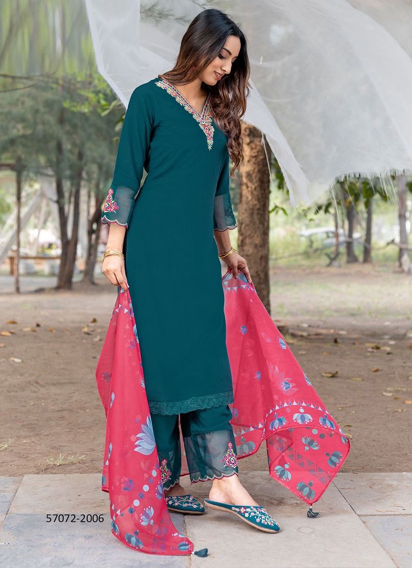SUHANA - Catalog # 57072 (Set of 6 Readymade Salwar Suits) by Brand WOOGLEE FASHIONS