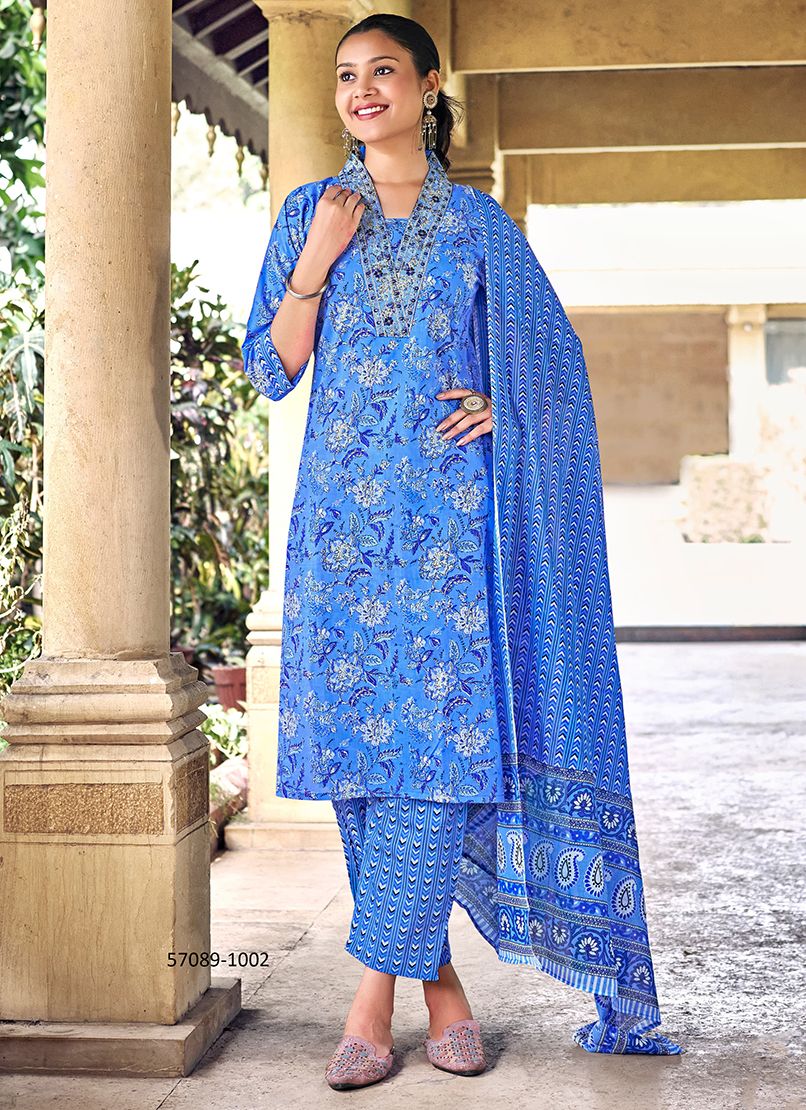 MALHAR 3 - Catalog # 57089 (Set of 6 Readymade Salwar Suits) by Brand OSSM