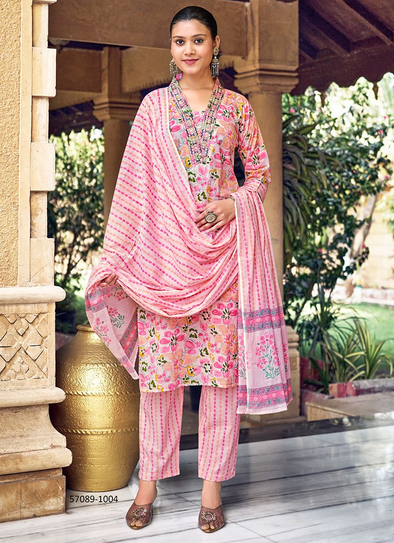 MALHAR 3 - Catalog # 57089 (Set of 6 Readymade Salwar Suits) by Brand OSSM