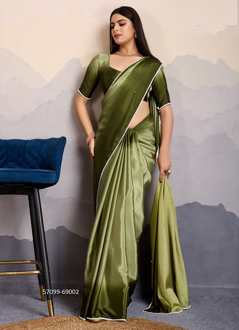 OMBRINE - Catalog # 57099 (Set of 3 Sarees) by Brand S-ETHNIC LIFESTYLE