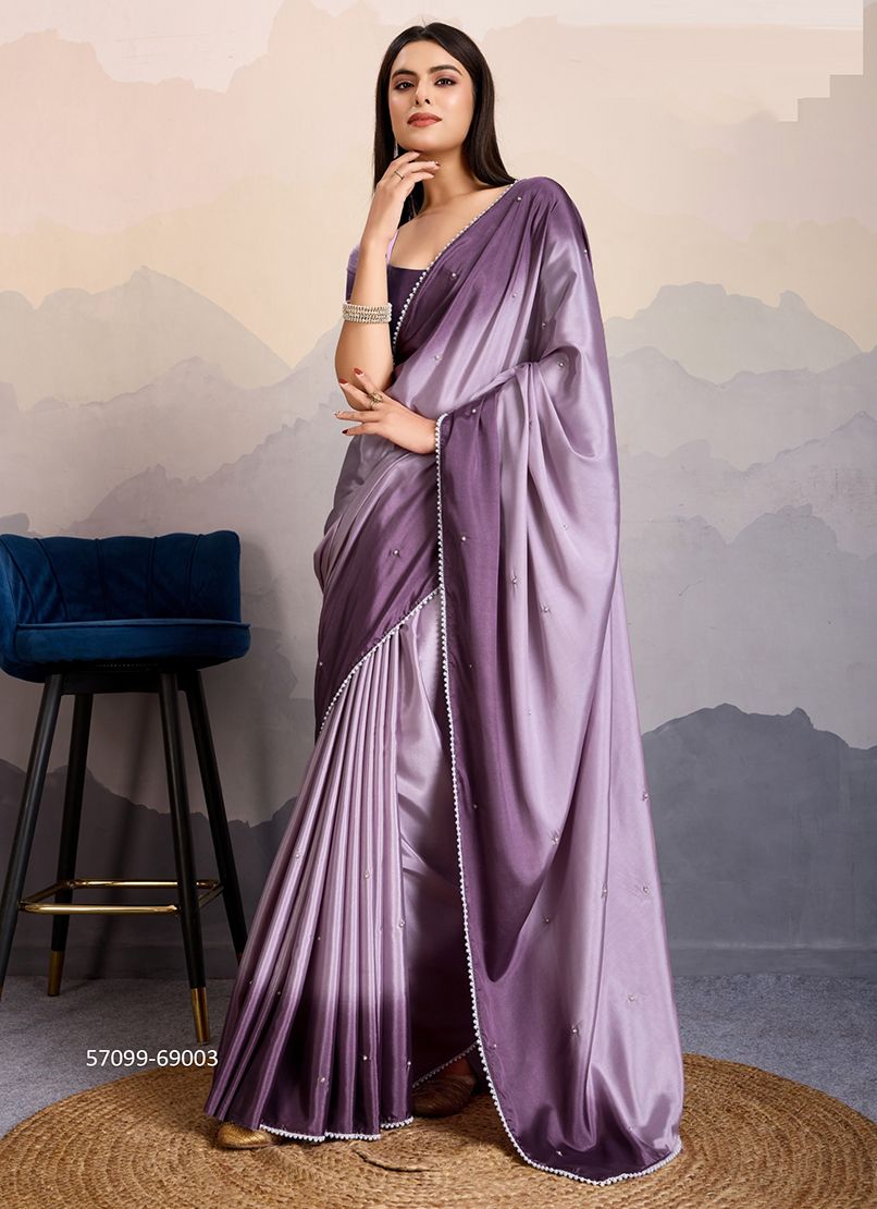 OMBRINE - Catalog # 57099 (Set of 3 Sarees) by Brand S-ETHNIC LIFESTYLE
