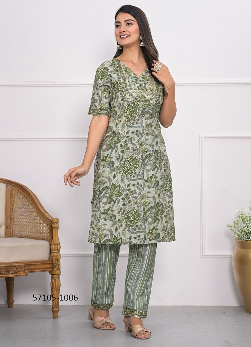 MAYRA - Catalog # 57105 (Set of 6 Readymade Women's Kurtis / Tops) by Brand STROLLAY ®