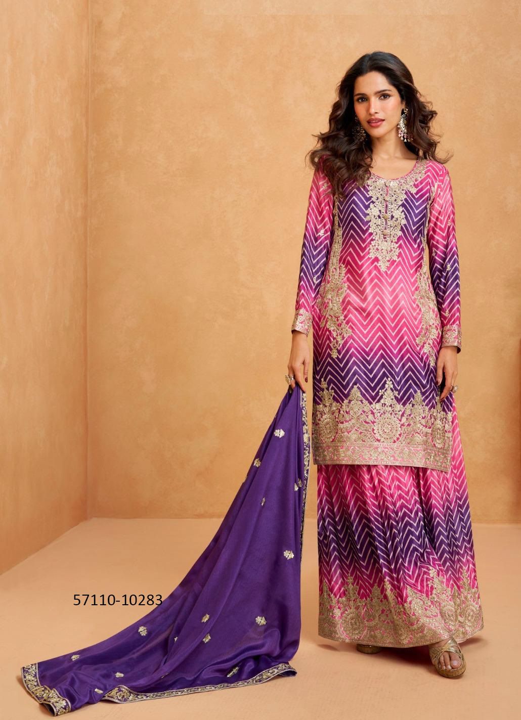 RAAGA - Catalog # 57110 (Set of 4 Readymade Salwar Suits) by Brand AASHIRWAD