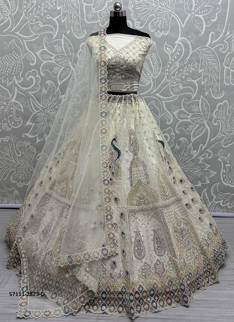 SERIES 2823-2828 - Catalog # 57111 (Set of 16 Semi-Stitched Lehengas) by Brand STROLLAY ®
