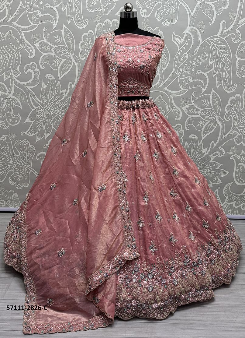 SERIES 2823-2828 - Catalog # 57111 (Set of 16 Semi-Stitched Lehengas) by Brand STROLLAY ®