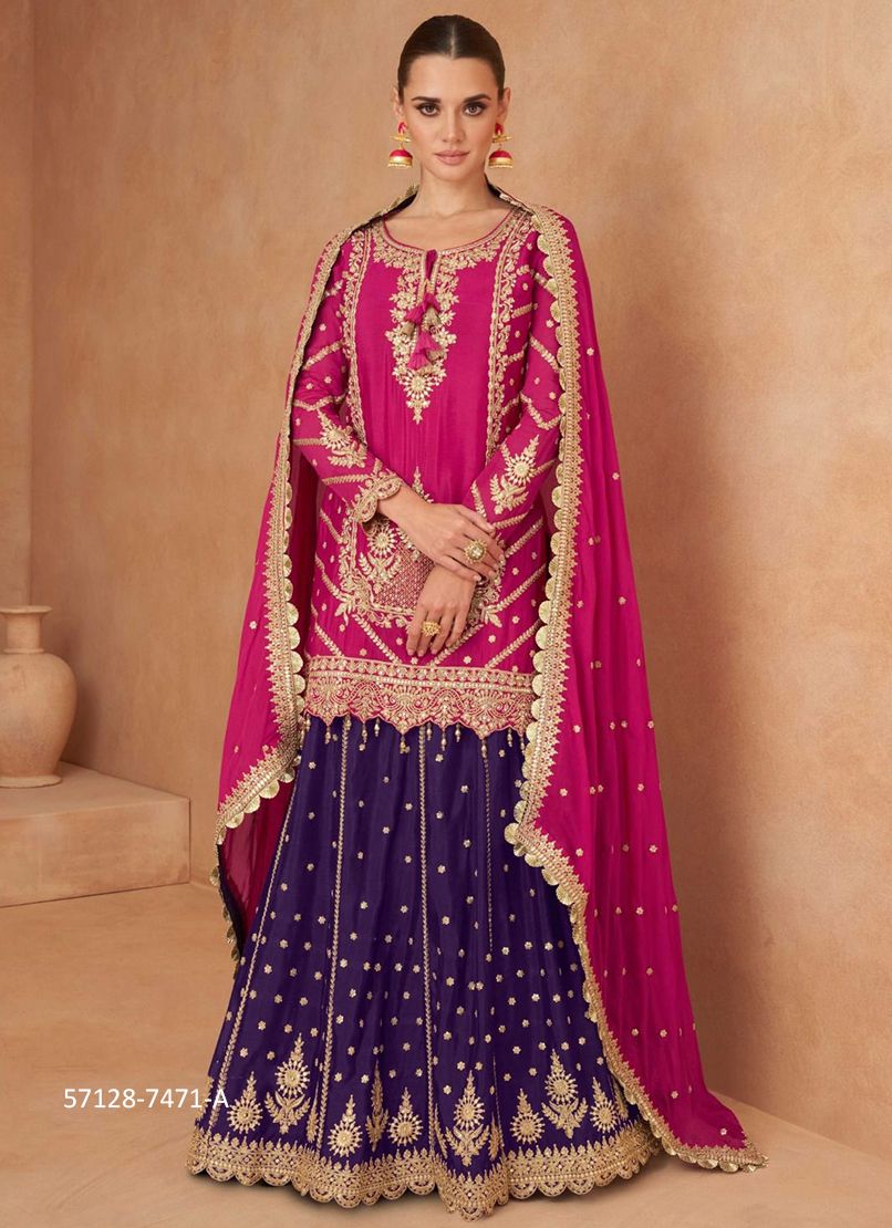 KHANAK - Catalog # 57128 (Set of 3 Readymade Salwar Suits) by Brand GULKAYRA DESIGNER KHANAK - Catalog # 57128 (Set of 3 Readymade Salwar Suits) by Brand GULKAYRA DESIGNER