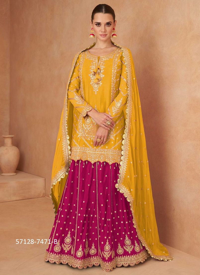 KHANAK - Catalog # 57128 (Set of 3 Readymade Salwar Suits) by Brand GULKAYRA DESIGNER KHANAK - Catalog # 57128 (Set of 3 Readymade Salwar Suits) by Brand GULKAYRA DESIGNER