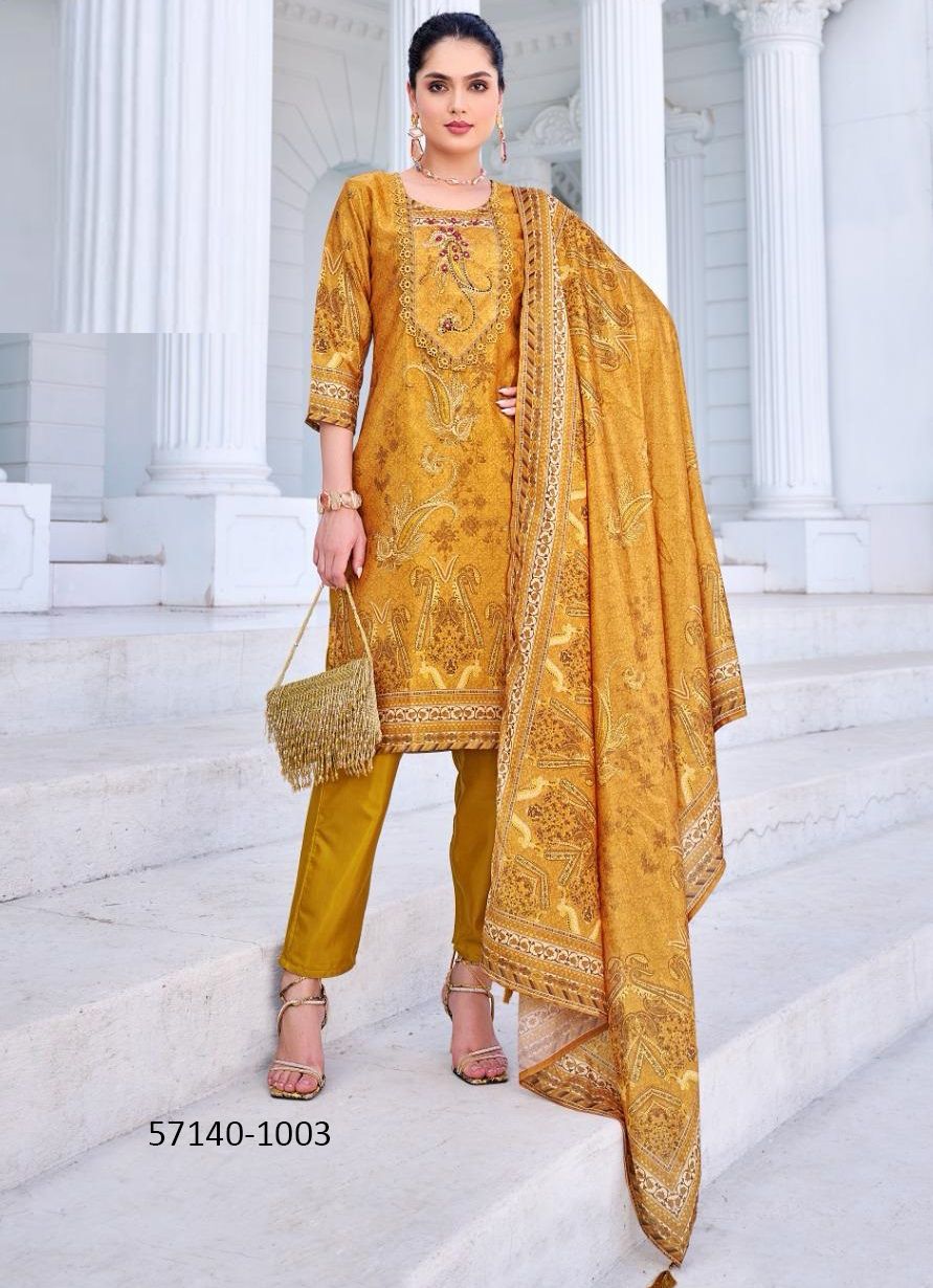 LIBRARY - Catalog # 57140 (Set of 6 Readymade Salwar Suits) by Brand POONAM DESIGNER LIBRARY - Catalog # 57140 (Set of 6 Readymade Salwar Suits) by Brand POONAM DESIGNER