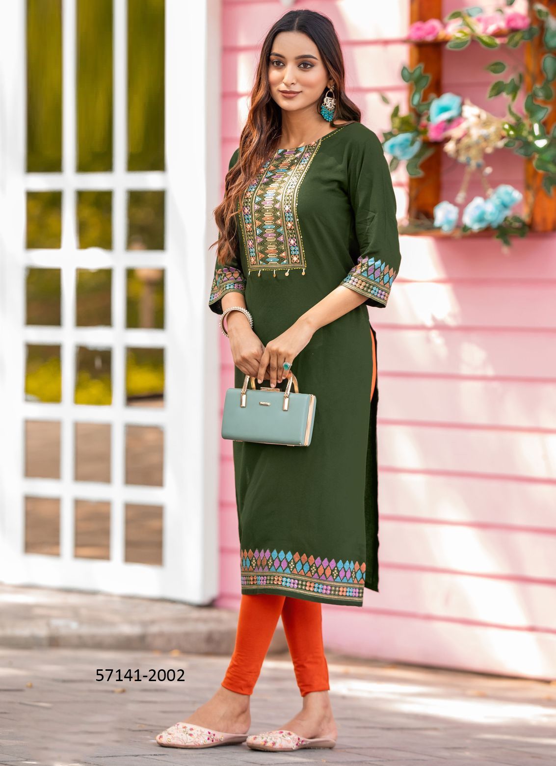 SIYAA - Catalog # 57141 (Set of 6 Readymade Women's Kurtis / Tops) by Brand MITTOO