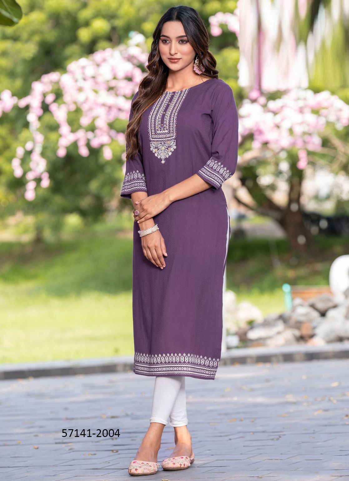 SIYAA - Catalog # 57141 (Set of 6 Readymade Women's Kurtis / Tops) by Brand MITTOO