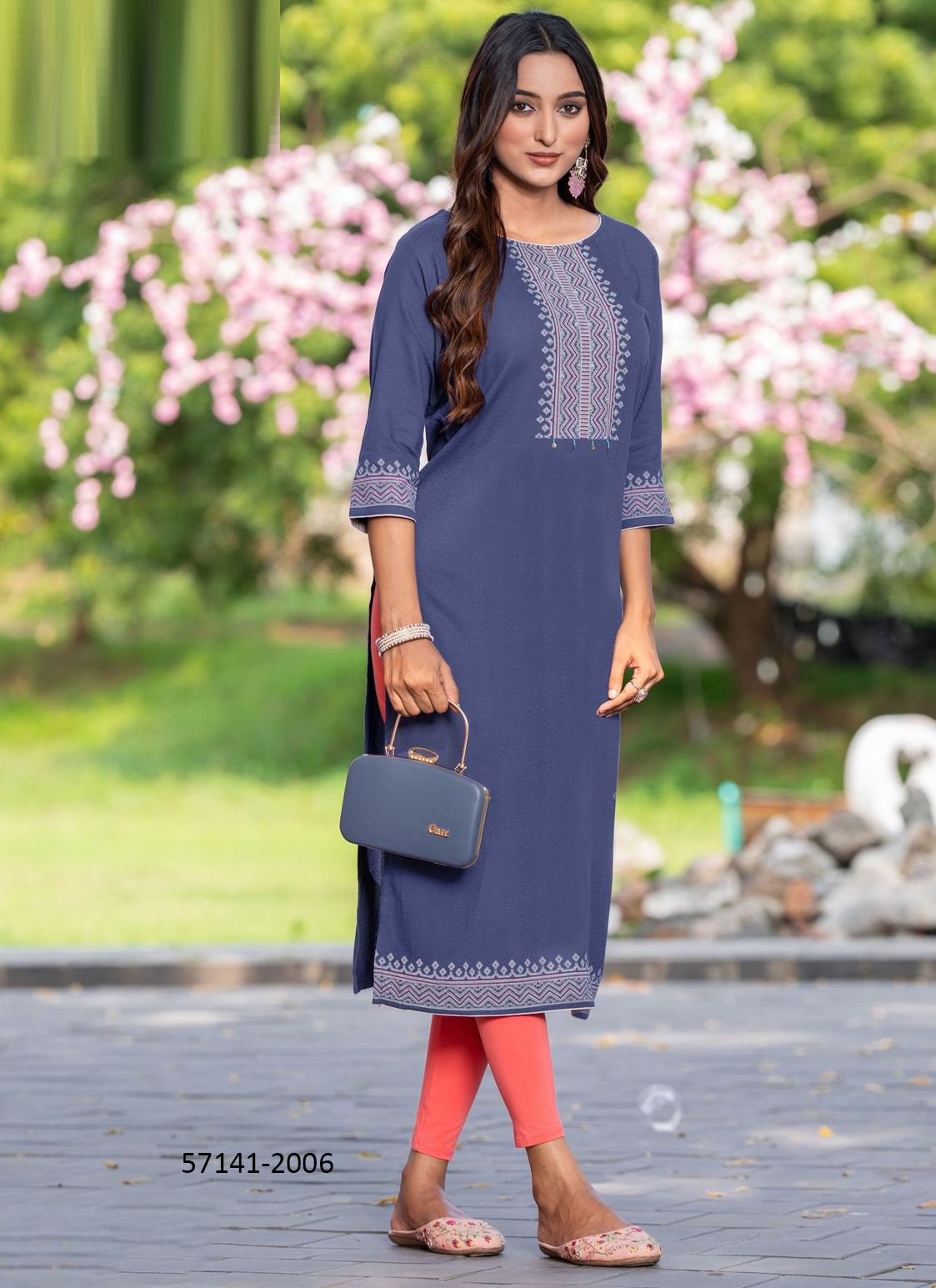 SIYAA - Catalog # 57141 (Set of 6 Readymade Women's Kurtis / Tops) by Brand MITTOO