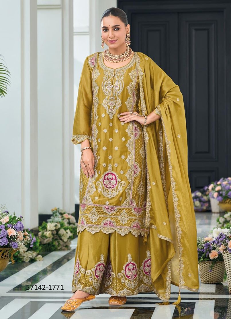 ZULFAT - Catalog # 57142 (Set of 2 Readymade Salwar Suits) by Brand EBA LIFESTYLE