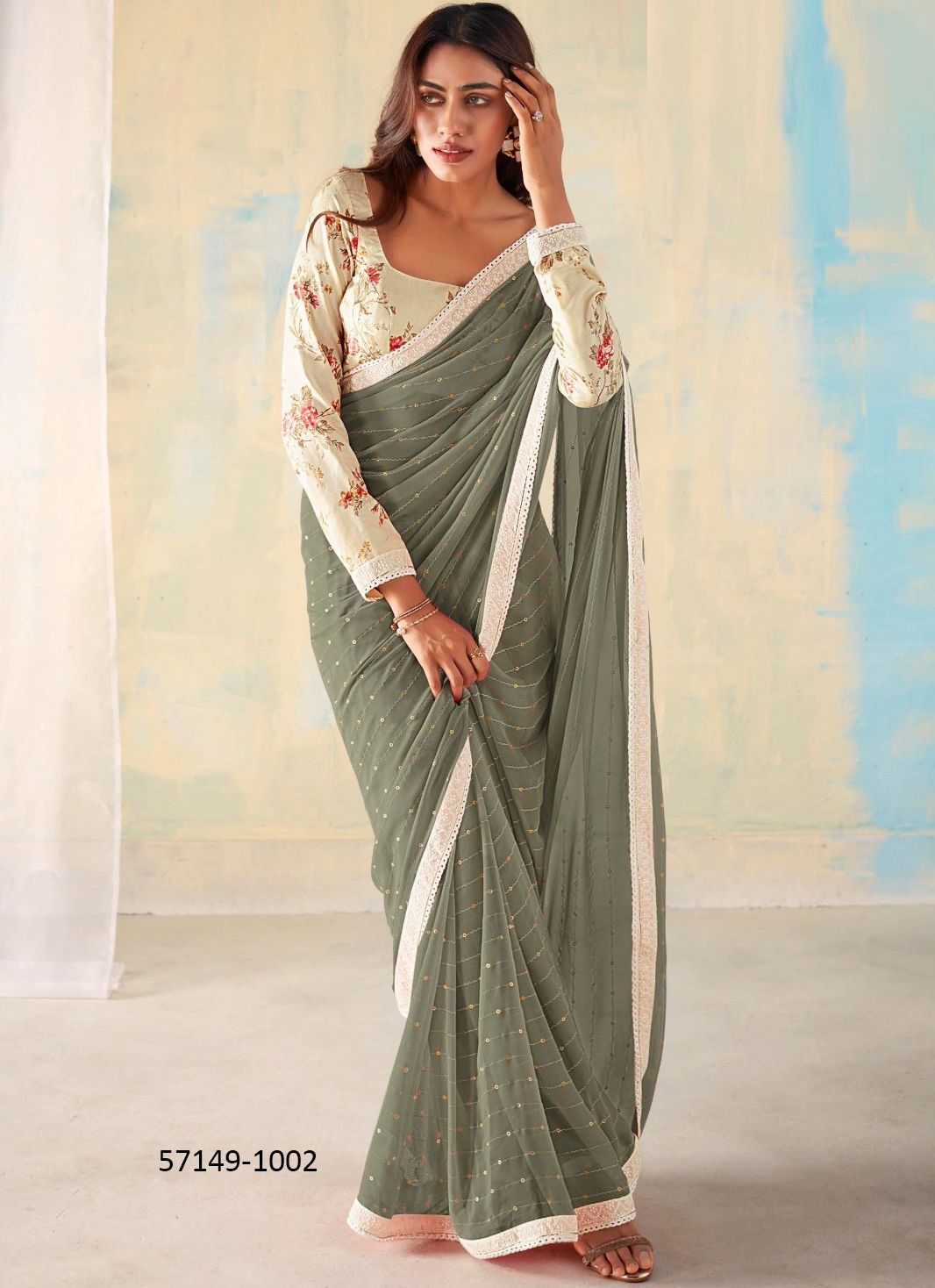SADI COLORS - Catalog # 57149 (Set of 5 Sarees) by Brand SR SAREES