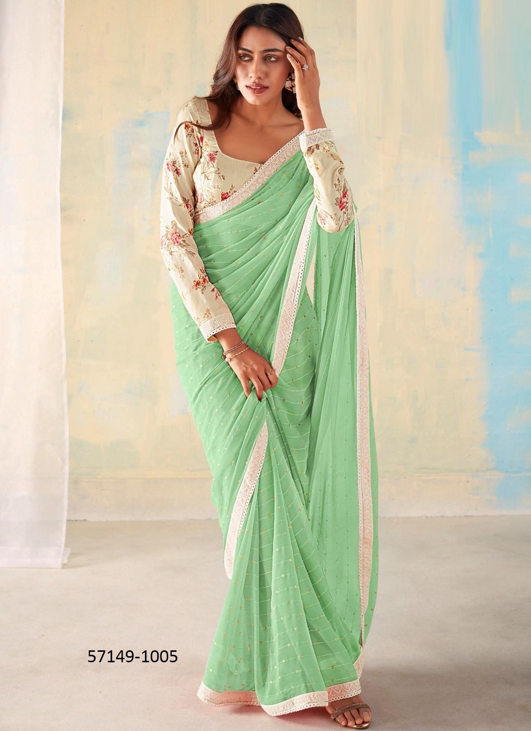 SADI COLORS - Catalog # 57149 (Set of 5 Sarees) by Brand SR SAREES