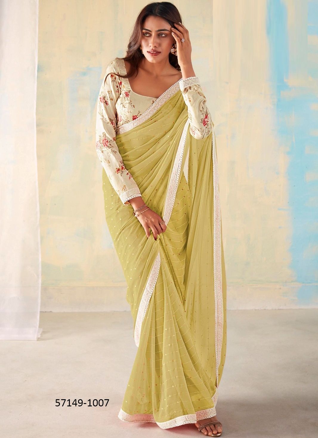 SADI COLORS - Catalog # 57149 (Set of 5 Sarees) by Brand SR SAREES