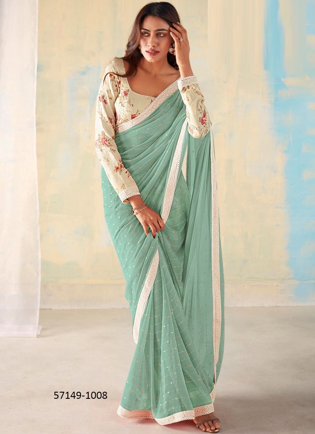 SADI COLORS - Catalog # 57149 (Set of 5 Sarees) by Brand SR SAREES