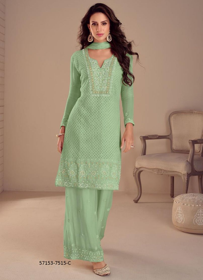 AASHIYA - Catalog # 57153 (Set of 3 Readymade Salwar Suits) by Brand GULKAYRA DESIGNER