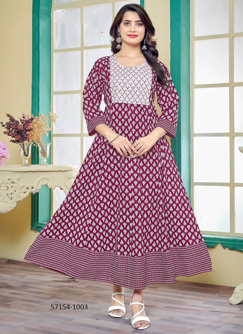 MONALISA 2 - Catalog # 57154 (Set of 8 Readymade Women's Kurtis / Tops) by Brand SANGEET