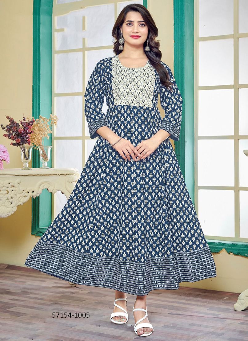 MONALISA 2 - Catalog # 57154 (Set of 8 Readymade Women's Kurtis / Tops) by Brand SANGEET