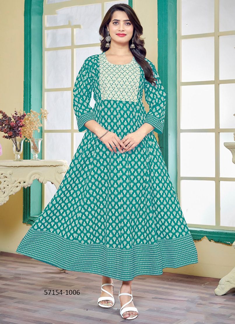 MONALISA 2 - Catalog # 57154 (Set of 8 Readymade Women's Kurtis / Tops) by Brand SANGEET