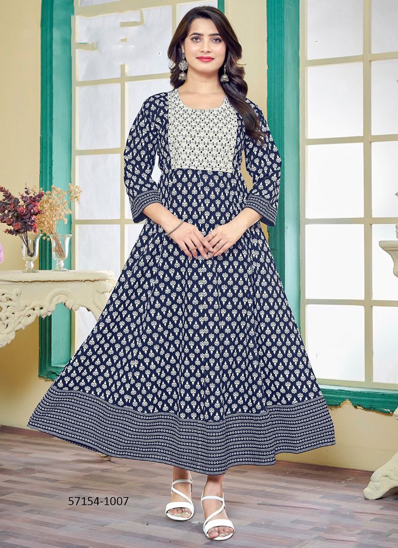 MONALISA 2 - Catalog # 57154 (Set of 8 Readymade Women's Kurtis / Tops) by Brand SANGEET
